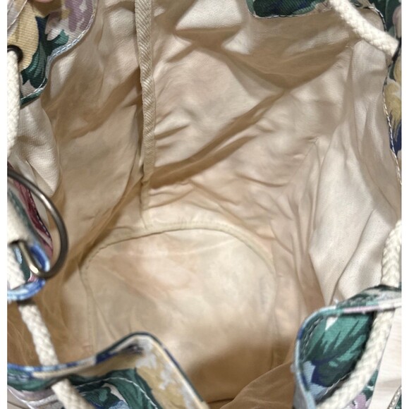 Vintage Lacrosse Drawstring Closure Backpack Floral - Picture 5 of 5